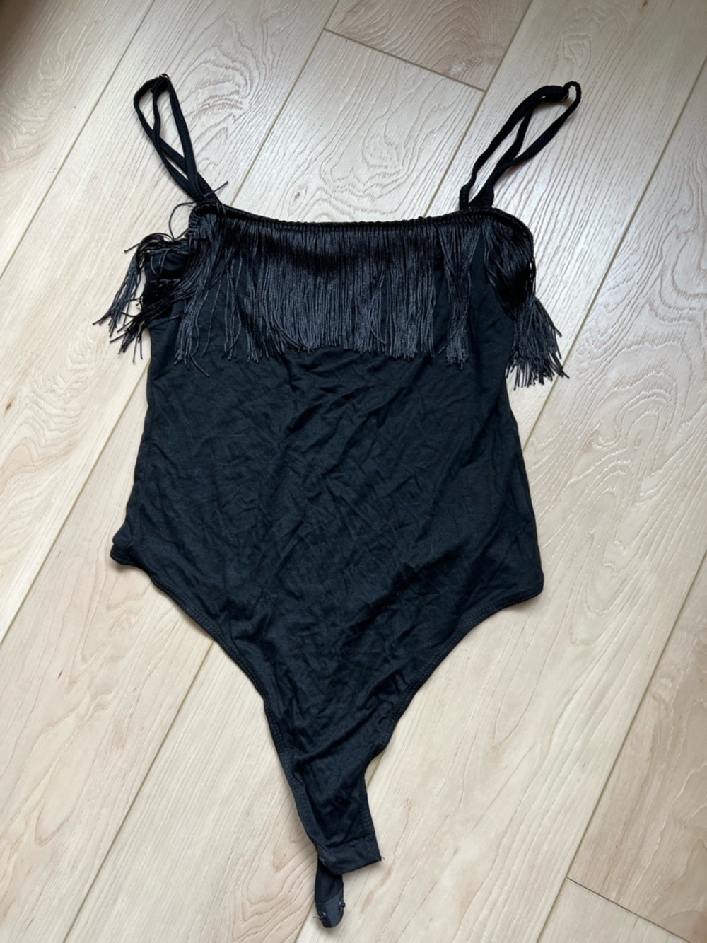 Black Fringe Bodysuit